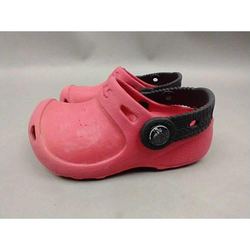 Crocs Kids Classic Clogs Varsity‎ Red Black (Toddler) c6